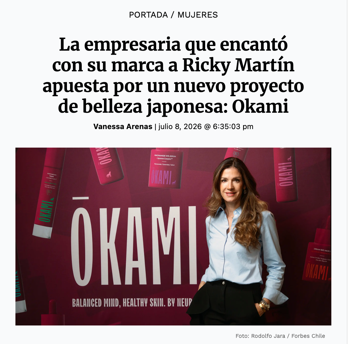 La empresaria que encantó con su marca a Ricky Martín apuesta por un nuevo proyecto de belleza japonesa: Okami